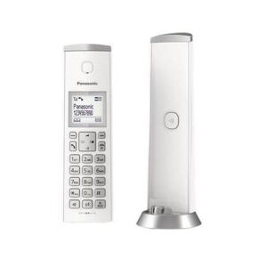Panasonic KX-TGK220 - Téléphone sans fil - système de répondeur avec ID d'appelant - DECTGAP - (conférence) à trois capacité d'appel - blanc