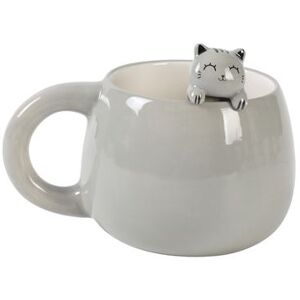 Tasse en céramique Itotal Charm 450 ml Chat Gris