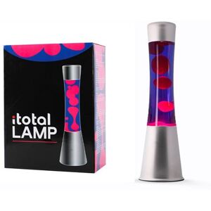 Lampe à poser Itotal Lave à base argentée Liquide Violet et Cire Rose 30 W