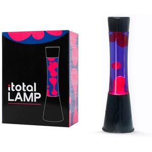 Lampe à poser Itotal Lave Base Noire Liquide Violet Cire Rose 30 W 40 cm