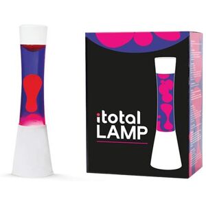 Lampe à poser Itotal Lave Base Blanche Liquide Violet Cire Rose 30 W 40 cm