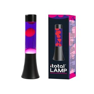 Lampe à poser Itotal Lave Base Noire Liquide Violet et Rose 25 W 30 cm