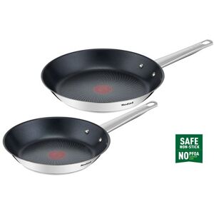 Tefal Cook Eat Lot 2 poeles 24/28 cm Inox B922S204