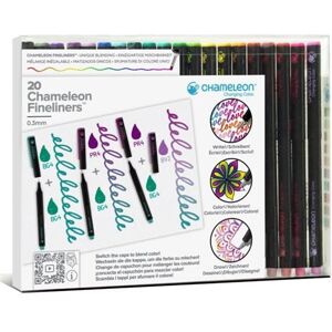 Pack 20 stylos fineliners Creative Import Chameleon