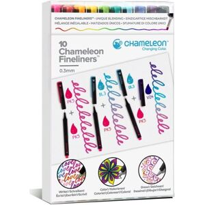 Pack 10 stylos fineliners Creative Import Chameleon