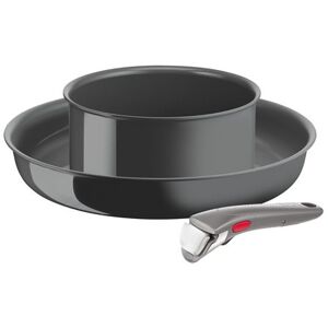 Set Casserole Poêle et Poignée amovible Tefal Ingenio Renew L2609302 Gris Hippo Iron