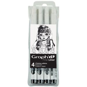 Graphit Pochette Graph'it de 4 Fine Liners Manga Noir