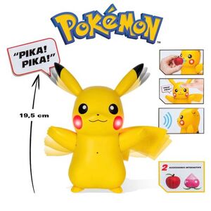 Figurine Bandai Pikachu intéractif et ses accessoires