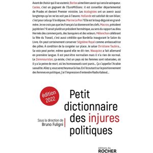 Rocher Eds Du Petit dictionnaire des injures politiques - Bruno Fuligni - broché