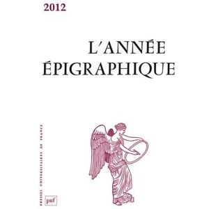 Puf Année épigraphique vol. 2012 -  Collectif - broché