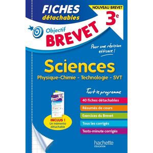 Hachette Education Objectif Brevet - Fiches Sciences - Malorie Gorillot - broché