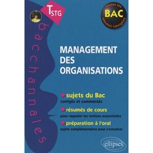 Ellipses Management des organisations - Terminale STG - Stéphane Jacquet - broché