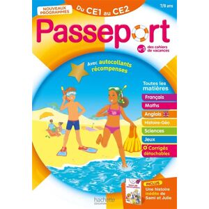 Hachette Education Passeport - Du CE1 au CE2 7/8 ans - Cahier de vacances 2024 - Xavier Knowles - broché