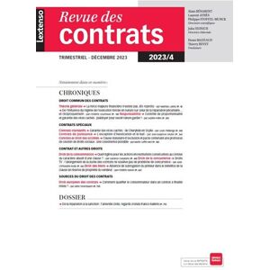 Lgdj Revue des contrats 4-2023 -  Collectif - broché