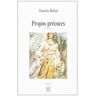 Marsam Propos précoces - Touria Ikbal - broché