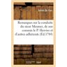 Hachette Bnf Remarques sur la conduite du sieur Mesmer, de son commis le P. Hervier, et de ses autres adhérents - Julien Du Fau - broché