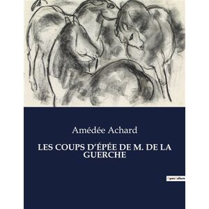 Culturea Les coups d'épée de m. de la guerche - Amédée Achard - broché