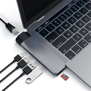 Satechi Adaptateur Satechi Hub Pro USB Type-C avec Ethernet et HDMI 4K Gris Sidéral