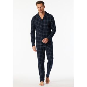 Schiesser Pyjama lang Interlock nachtblau kariert - Fine Interlock 50 Schiesser Pyjama lang Interlock nachtblau kariert - Fine Interlock 50