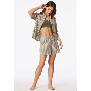 Schiesser Pyjama kurz Webware Streifen oliv - Selected Premium 38 Schiesser Pyjama kurz Webware Streifen oliv - Selected Premium 38