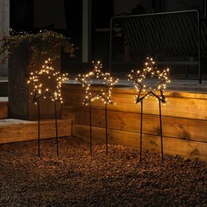 Konstsmide Christmas LED-Metallstern mit Erdspießen 3er-Set, IP44