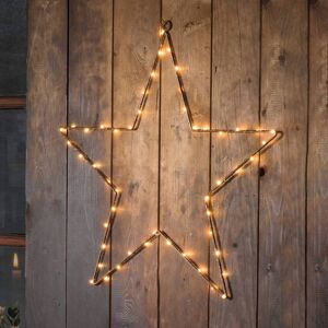 Konstsmide Christmas LED-Metallstern mit Timer, kupfer