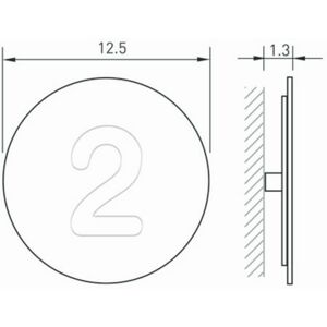 Absolut/ Radius Hausnummer Round aus Edelstahl - 2