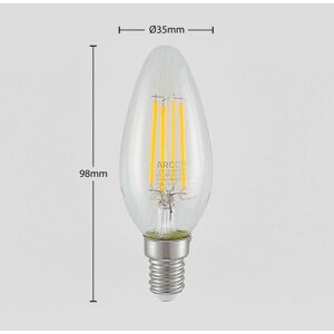 Arcchio LED-Filamentlampe E14 4W 827 3-Step-Dimmer 3er-Set