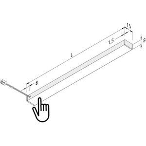 Hera LED-Unterbauleuchte Top-Stick FMT, 3.000K, 90cm