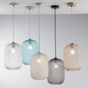 Eco-Light Hängeleuchte Ashford S15 mit Glasschirm weiß