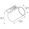 SLV Asto Tube GU10-Spot für 1-Phasen-Schiene weiß