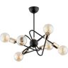 Alfa Deckenlampe Virginia 2, sechsflammig, schwarz/gold