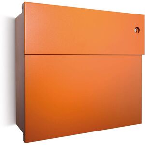 Absolut/ Radius Briefkasten Letterman IV, rote Klingel, orange