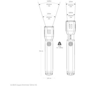 ABUS TL-517 LED-Taschenlampe, IP44, 17 cm