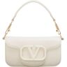 Valentino Garavani Umhängetasche - Locò Calfskin Shoulder Bag - Gr. unisize - in Creme - für Damen