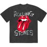 The Rolling Stones T-Shirt - Diamond Tongue Grey Washed T-Shirt - S bis XXL - für Herren - schwarz