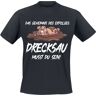 Tierisch - Fun T-Shirt - Das Geheimnis des Erfolges: Drecksau musst du sein! - M bis 3XL - für Herren - schwarz