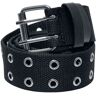 Urban Classics Gürtel - Polyester Eyelet Belt - schwarz/silberfarben