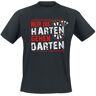 Darts - Fun T-Shirt - Nur die Harten gehen darten - M bis 3XL - für Herren - schwarz