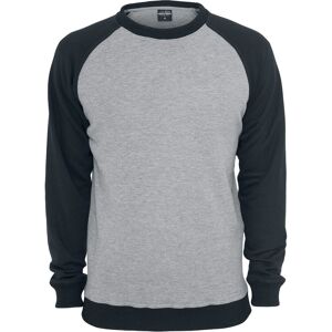 Urban Classics Sweatshirt - 2-Tone Raglan Crewneck - 3XL bis 4XL - für Herren - grau/schwarz 3XL Urban Classics Sweatshirt - 2-Tone Raglan Crewneck - 3XL bis 4XL - für Herren - grau/schwarz 3XL