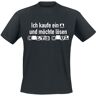 Sprüche - Fun T-Shirt - Ich kaufe ein A und möchte lösen - S bis 4XL - für Herren - schwarz