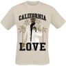 Tupac Shakur T-Shirt - California Love Palms - M bis 3XL - für Herren - sand