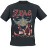 Tupac Shakur T-Shirt - All Eyes - M bis L - für Herren - schwarz