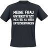 Sprüche - Fun T-Shirt - Meine Frau unterstützt mich, bei all ihren Entscheidungen - M bis 3XL - für Herren - schwarz