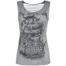 Black Premium by EMP Top - graues Top mit Cut-Outs und Print - S bis 5XL - für Damen - grau