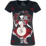 Cupcake Cult - Anime T-Shirt - Wonderland T-Shirt - L bis XL - für Damen - schwarz/weiß/rot