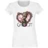 Guardians Of The Galaxy T-Shirt - Heart Flowers - XS bis XL - für Damen - weiß