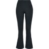 Urban Classics Leggings - Ladies Organic Interlock Bootcut Leggings - XS bis 5XL - für Damen - schwarz