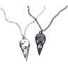 Alchemy Gothic - Gothic Halskette - Coeur Crane Necklace - für Damen - schwarz/silberfarben