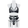 Grey Velvet - Gothic Wäsche-Set - Dessous-Set - M bis XXL - für Damen - schwarz